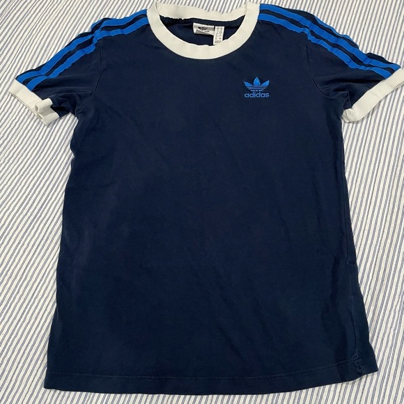 adidas Tops - Womens  xs navy adidas top - blue sleeve stripes